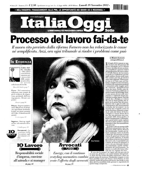 Italia oggi : quotidiano di economia finanza e politica